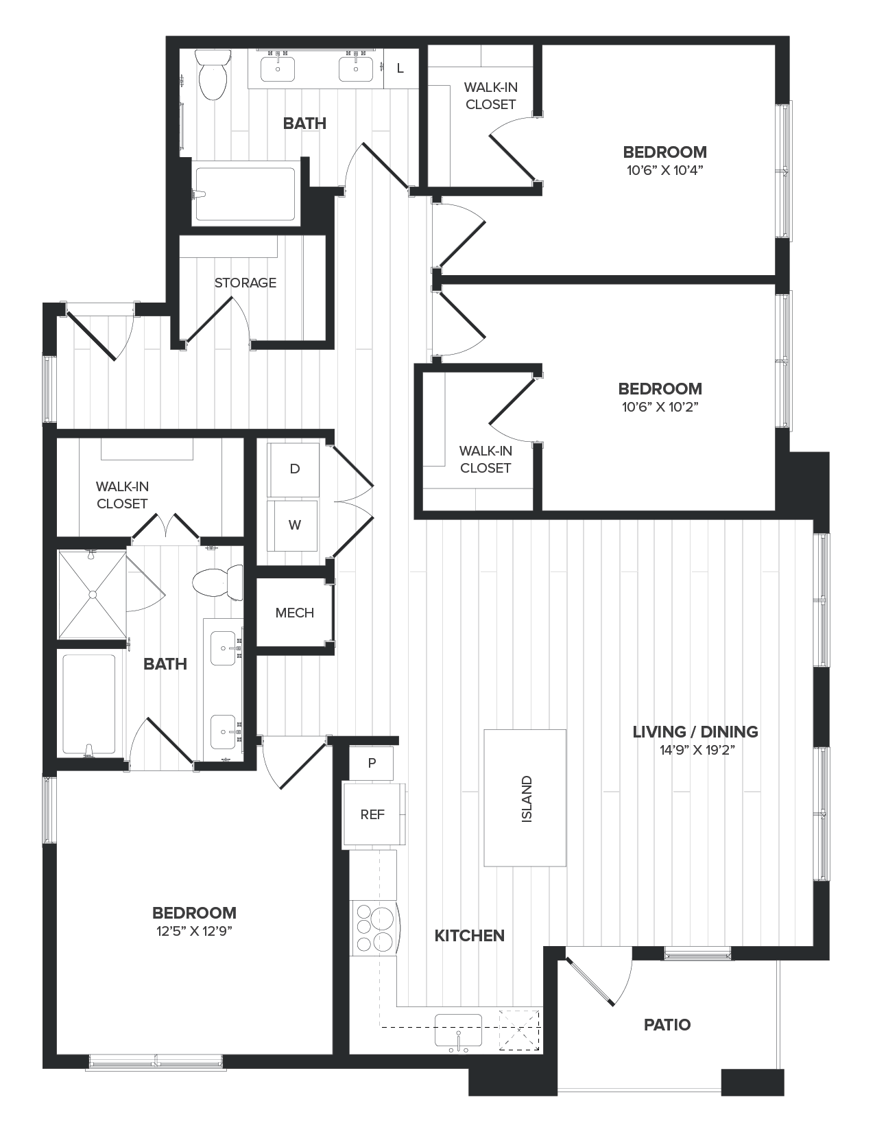 Floor Plan Image of Apartment Apt 11-314